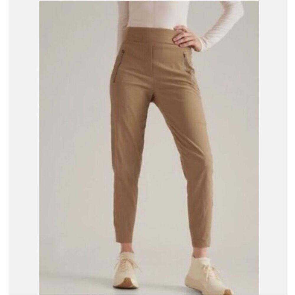Athleta Trekkie North Joggers Pants Zip Pockets Hiking Gym Big Sur size 8 LIGHT